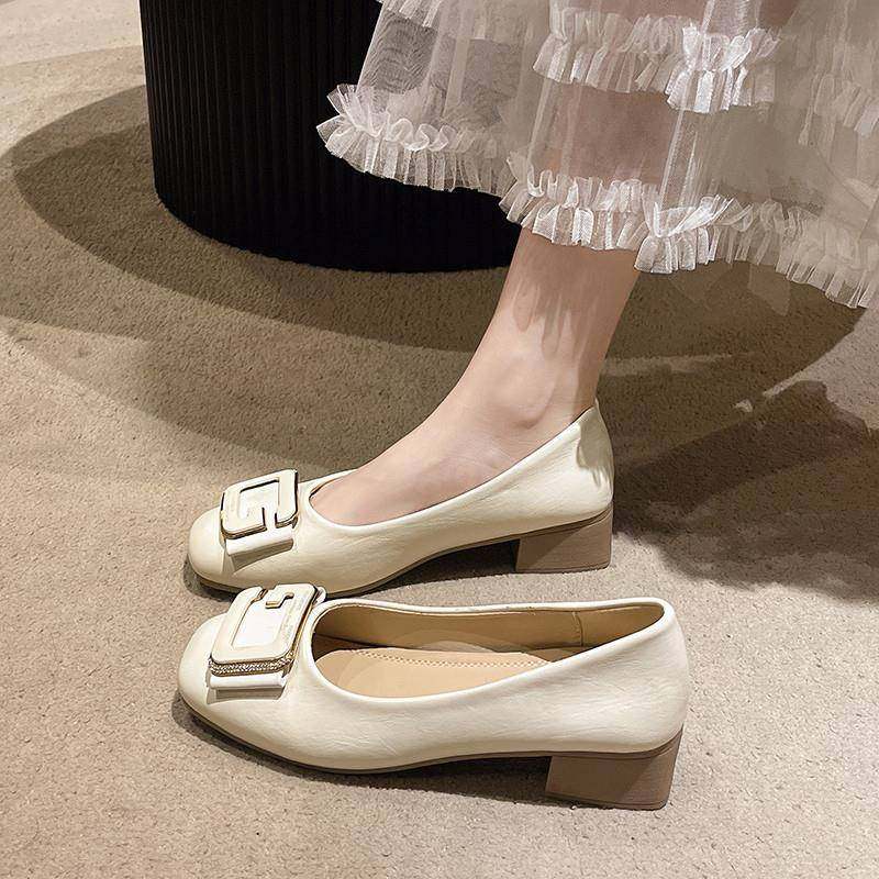 春季小码方扣浅口单鞋女2026新款粗跟软底百搭玛丽珍豆豆鞋0117z,女鞋,浅口单鞋,淘宝优惠券,粉丝福利购,淘宝优惠卷