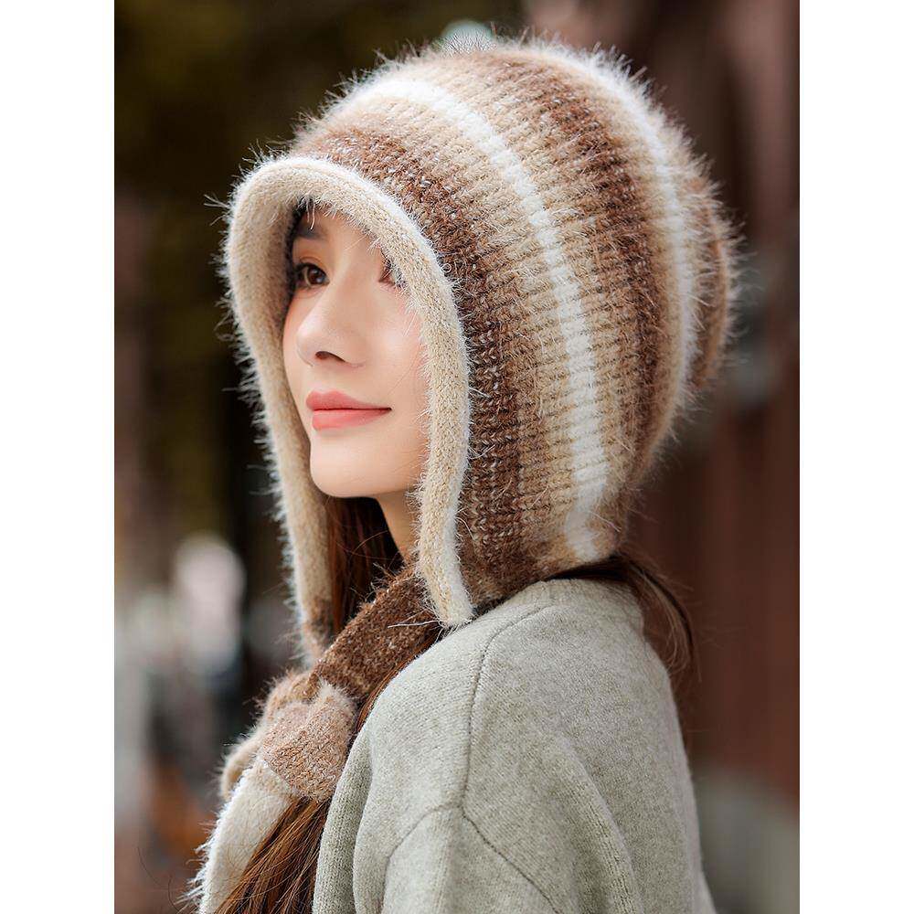 帽子女款秋冬洋气时尚毛线帽2025新款卷边显脸小针织帽保暖1214r