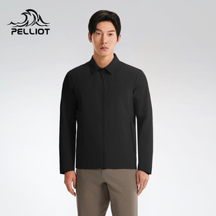 伯希和商务夹克男士26年新款CORDURA耐磨防风软壳衣弹力翻领外套