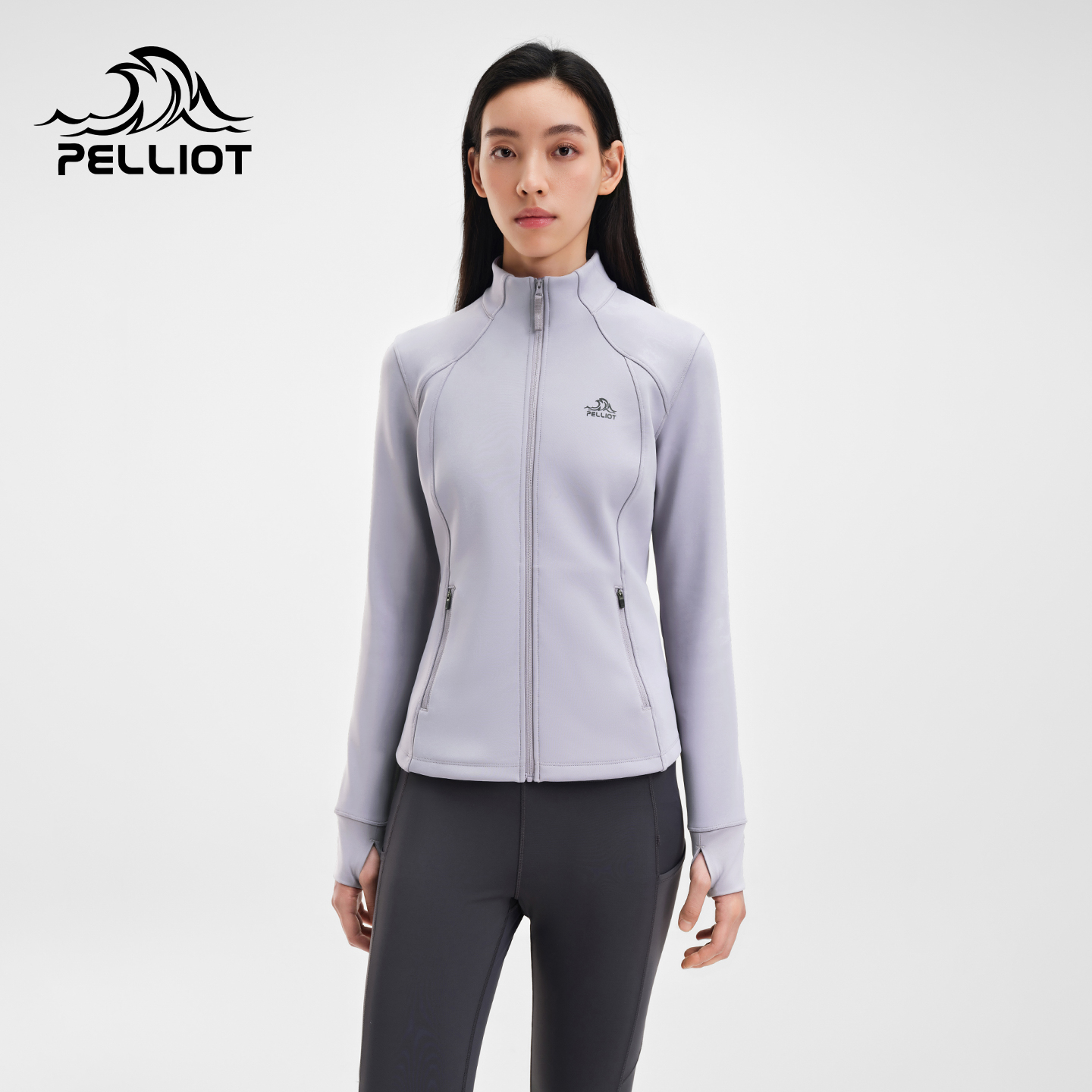 伯希和户外运动休闲衣25秋冬新款保暖修身高弹外套徒步登山夹克女