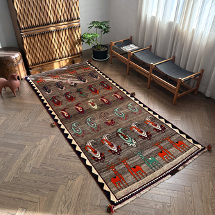 花素希 伊朗进口波斯手工羊毛地毯游牧风复古客厅地毯墙面挂毯