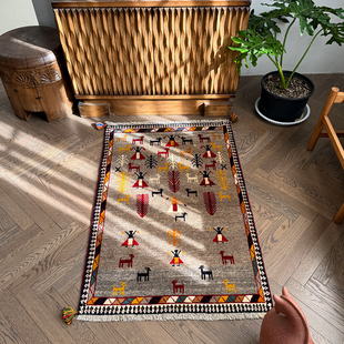 花素希 伊朗进口波斯手工羊毛地毯游牧风复古客厅地毯墙面挂毯