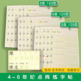 大开本 加厚 6年级同步字帖 一点正字 纸张 减压同步字帖