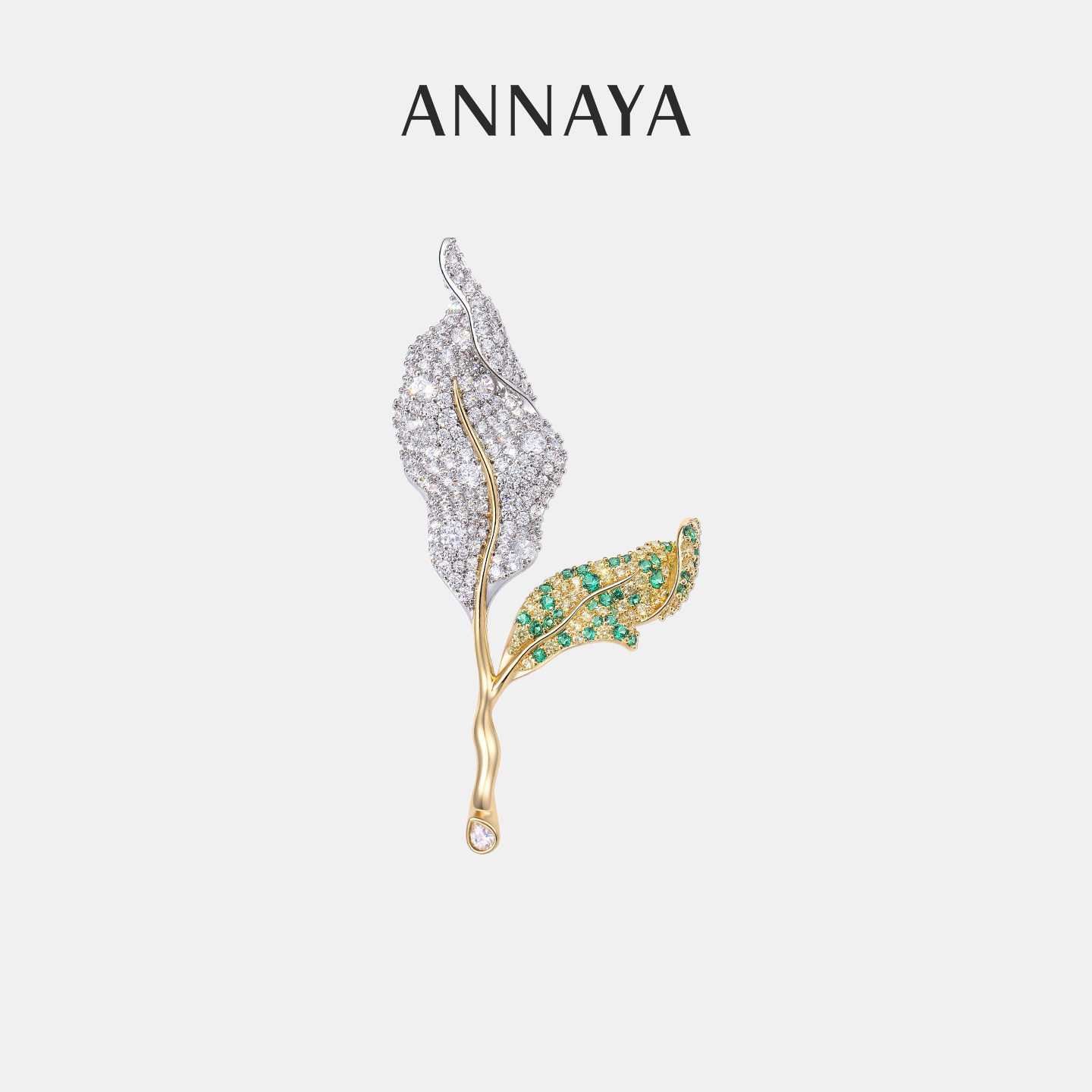 Annaya邬家楷同款金枝玉叶胸针西装配饰轻奢高档气质大衣礼物女款
