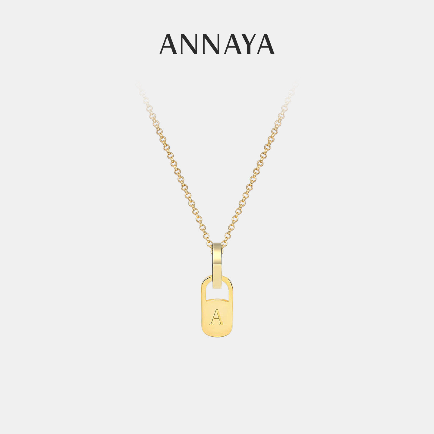 Annaya字母项链星座锁骨链吊坠小众高级感毛衣链情人节礼物送女友