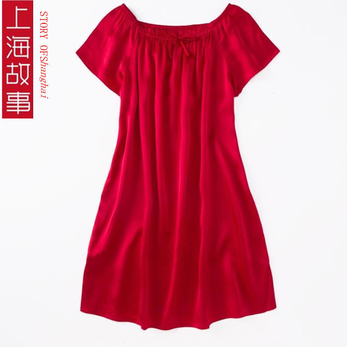 母亲节礼物上海故事真丝甜美女桑蚕丝睡裙舒适睡衣学生真丝睡裙
