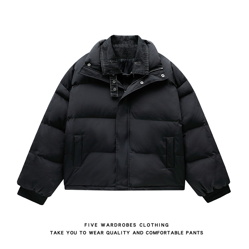 假两件夹克外套男冬美式重磅潮牌立领棉衣棉服A166-MF2209-特P100，男装夹克，电商A166