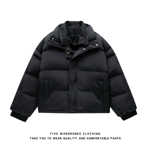 假两件夹克外套男冬美式重磅潮牌立领棉衣棉服A166-MF2209-特P100，男装夹克，电商A166