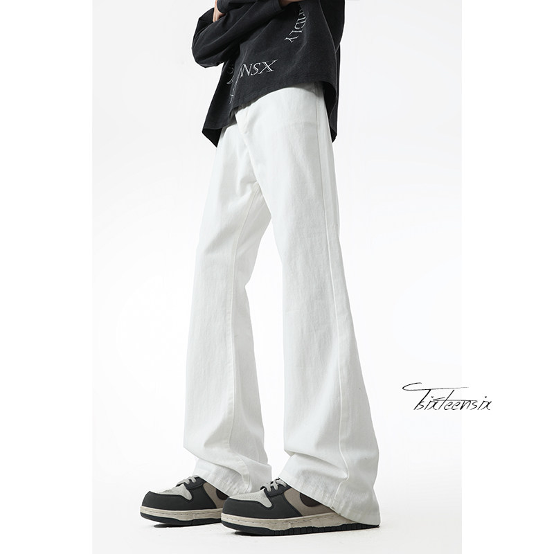 美式复古微喇牛仔裤男春季长裤A166-8806-特P黑色22彩色27白色28，男装牛仔裤，电商A166