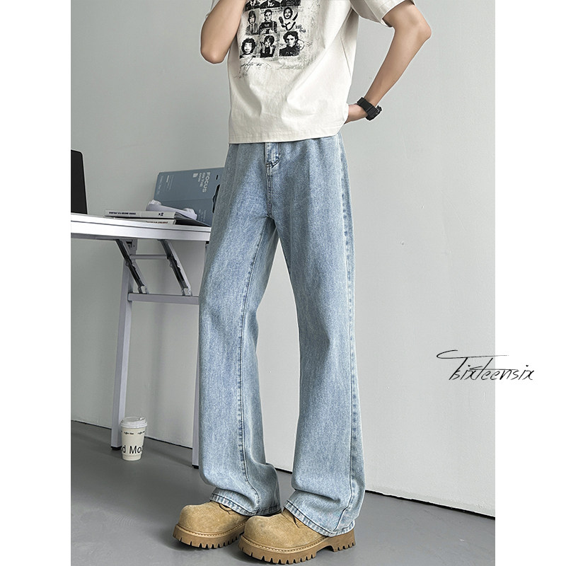 美式复古cleanfit牛仔裤男水洗高街vibe微喇裤A166-NA5201-特P32图片