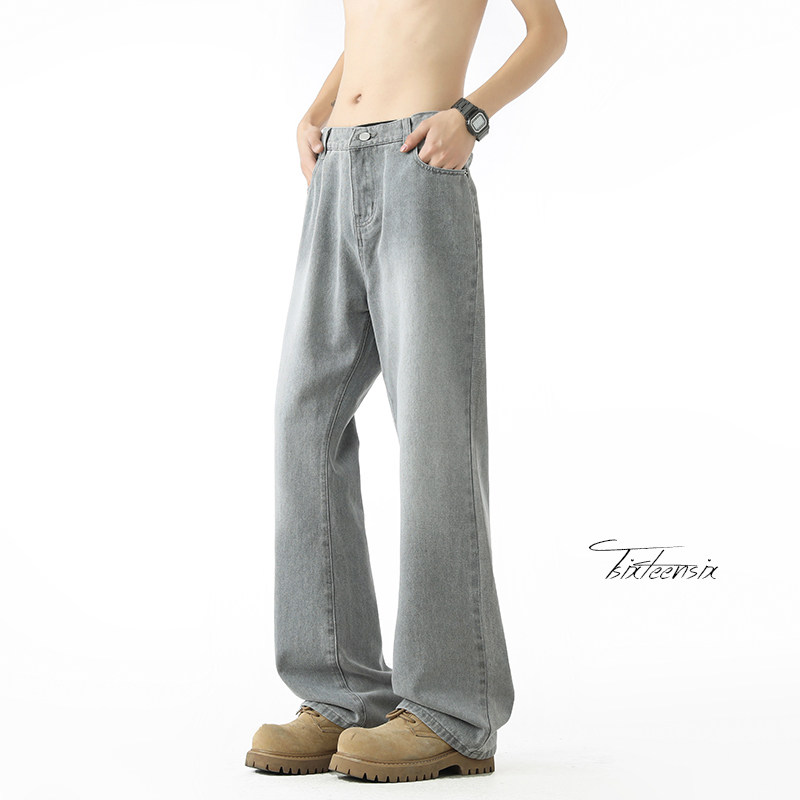 美式水洗做旧牛仔裤男春季直筒宽松微喇长裤子A166-NA5201-特P32，男装牛仔裤，电商A166