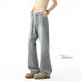 美式水洗做旧牛仔裤男春季直筒宽松微喇长裤子A166-NA5201-特P32，男装牛仔裤，电商A166