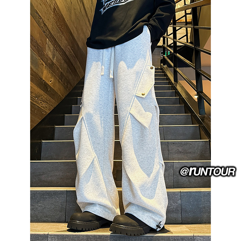 美式伞兵运动卫裤男春秋季宽松直筒休闲裤子A166-KB4014-P50控79,男装休闲裤,电商A166