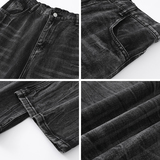 闪电纹牛仔裤男美式高街cleanfit直筒裤子A166-NA5604-特P40控78，男装牛仔裤，电商A166