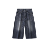 美式高街七分牛仔短裤男夏季水洗休闲直筒裤A166-DK85-特P35控59，男装牛仔裤，电商A166