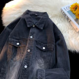 男士牛仔外套秋季2025新款美式复古水洗夹克A166-JK001-特P68控95，男装夹克，电商A166