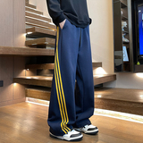 美式条纹拼接运动卫裤男冬季宽松阔腿长裤A166-KX5811-特P37控75,男装休闲裤,电商A166,电商基地 美式条纹拼接运动卫裤男冬季宽松阔腿长裤A166-KX5811-特P37控75,男装休闲裤,电商A166,电商基地