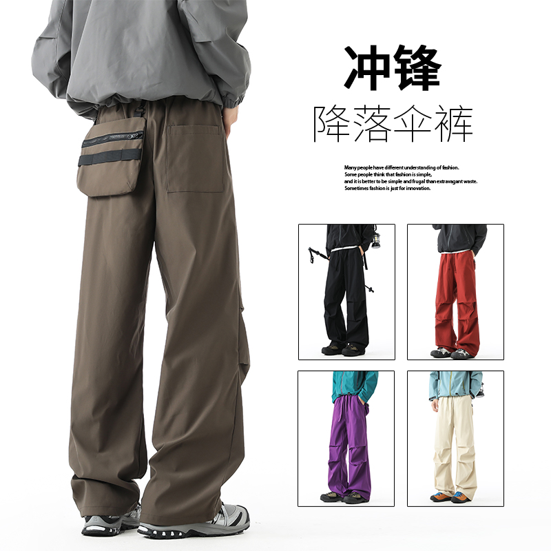 软壳秋冬时尚男伞兵工装裤子冲锋裤带袋包A166-KA5J02-特P36控69，男装工装外套，电商A166