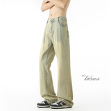 美式cleanfit微喇牛仔裤男高街宽松水洗长裤子A166-NA5201-特P32，男装牛仔裤，电商A166