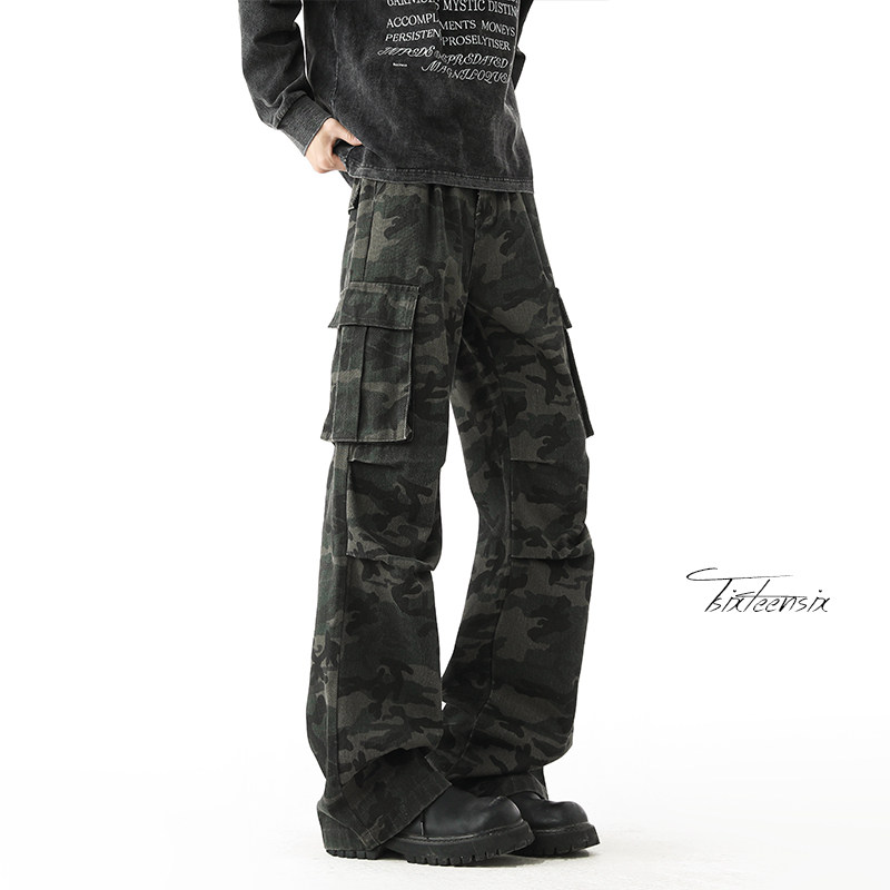 美式多口袋迷彩工装裤男秋季直筒裤休闲裤A166-NA5901-特P42控68，男装工装外套，电商A166
