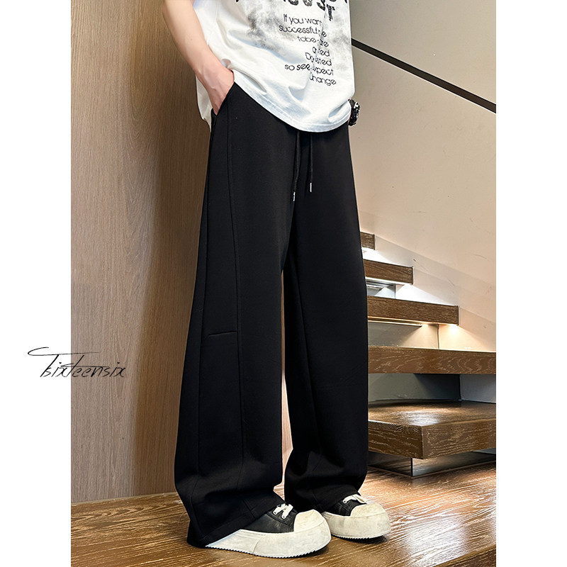 美式复古休闲卫裤男夏季潮流宽松弯刀裤子A166-KA5314-特P35控68,男装休闲裤,电商A166