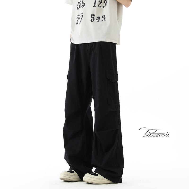 美式高街褶皱扎染裤子男春季直筒工装裤子A166-NA5305-特P45控79,男装工装外套,电商A166