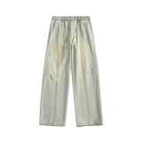 水洗猫抓牛仔裤男美式高街vibe直筒裤子A166-K006-P50加绒60控78，男装牛仔裤，电商A166