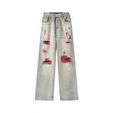 美式水洗破洞牛仔裤男2026春季休闲长裤子A166-NA5406-特P45控89，男装牛仔裤，电商A166