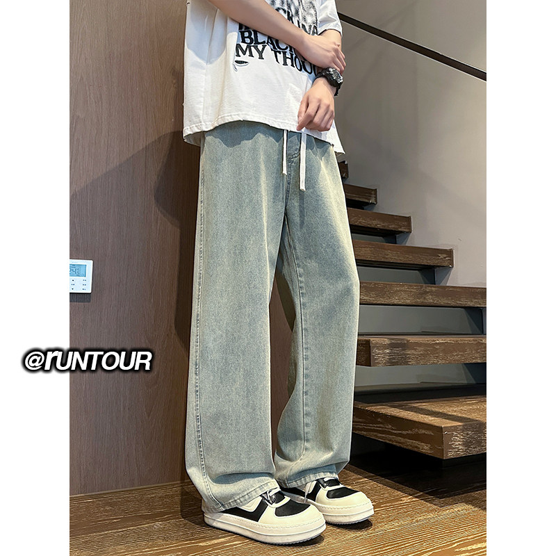 复古cleanfit直筒裤男美式高街牛仔裤A166-JW110-特P32白色37控65,男装牛仔裤,电商A166