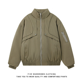 美式潮牌棉衣男冬季加绒加厚高级棉服夹克外套A166-MF2241-特P100，男装夹克，电商A166