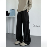 美式褶皱休闲裤男秋季宽松直筒阔腿伞兵裤A166-KA5301-特P30控58，男装休闲裤，电商A166