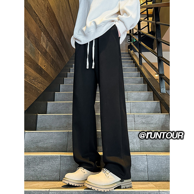 cleanfit阔腿卫裤男春季裤子宽松直筒休闲裤A166-YK002-特P35控58图片