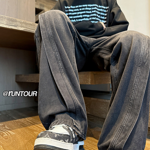 cleanfit水洗彎刀牛仔褲男拼接設(shè)計(jì)褲子A166-K018-特P45控75圖片