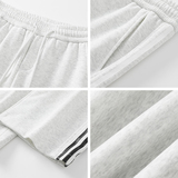 美式侧条纹休闲裤子男秋冬加绒卫裤A166-KB4043-特P45加绒50控79，男装休闲裤，电商A166