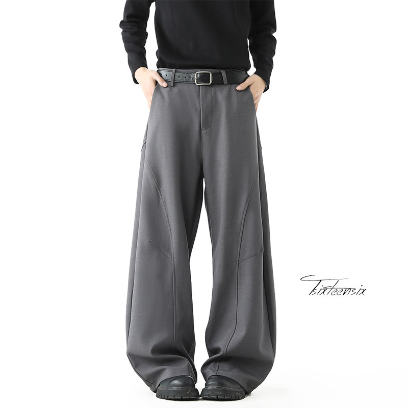 美式廓形弯刀西装男春季cleanfit休闲裤子A166-KA5Q04-特P40控75，男装西服套装，电商A166