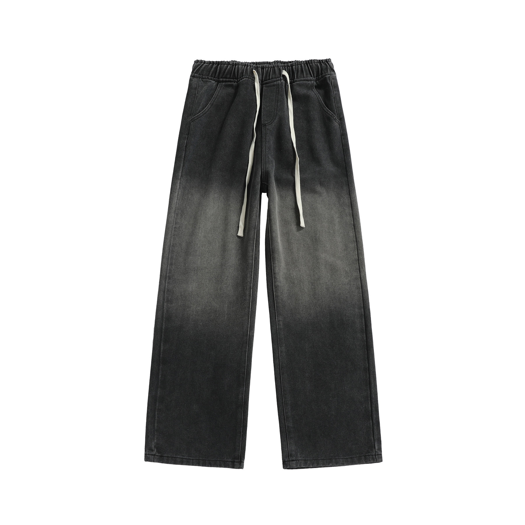美式hiphop渐变牛仔裤潮牌阔腿裤子A166-K002-特P35加绒45控65,男装牛仔裤,电商A166