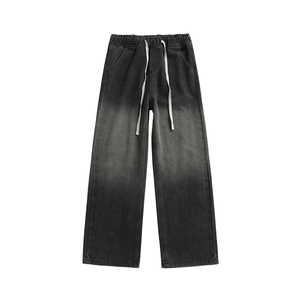 美式hiphop渐变牛仔裤潮牌阔腿裤子A166-K002-特P35加绒45控65图片