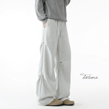 复古褶皱铆钉休闲裤子男宽松直筒伞兵卫裤A166-KA5704-特P47控88，男装休闲裤，电商A166