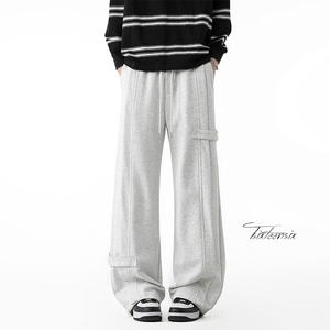 美式高街休闲裤子男春季宽松运动直筒卫裤A166-KB4035-特P42控79，男装休闲裤，电商A166