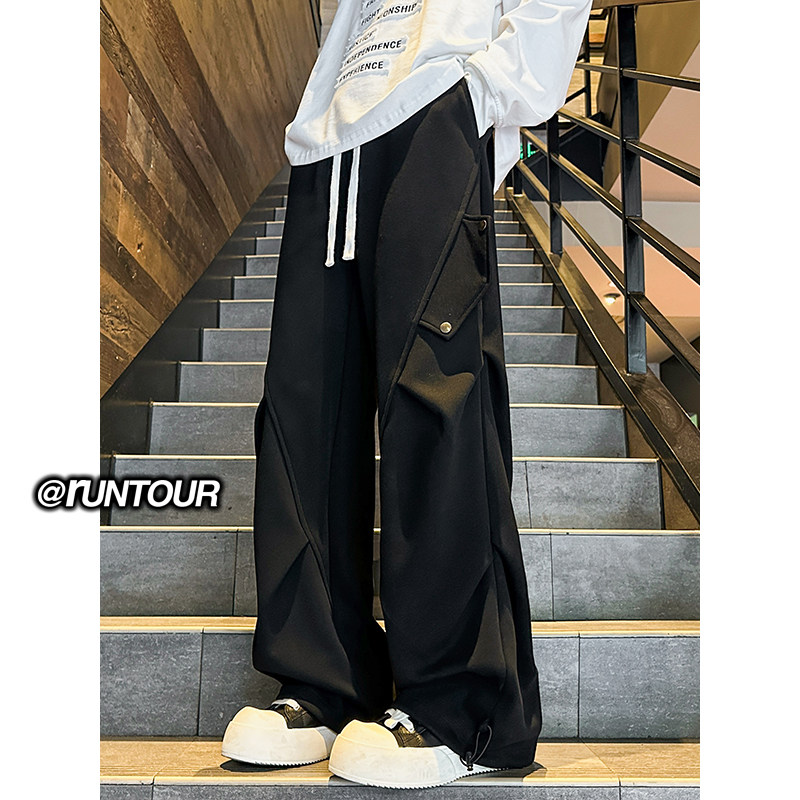 美式伞兵运动卫裤男春秋季宽松直筒休闲裤子A166-KB4014-P50控79图片