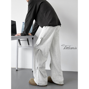 cleanfit工装裤男秋季宽松美式阔腿休闲长裤A166-KB4014-P50控79图片