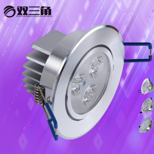 3w5w6w7w18w12wLED天花灯筒灯高光沙银220v1224v射灯刀片散热