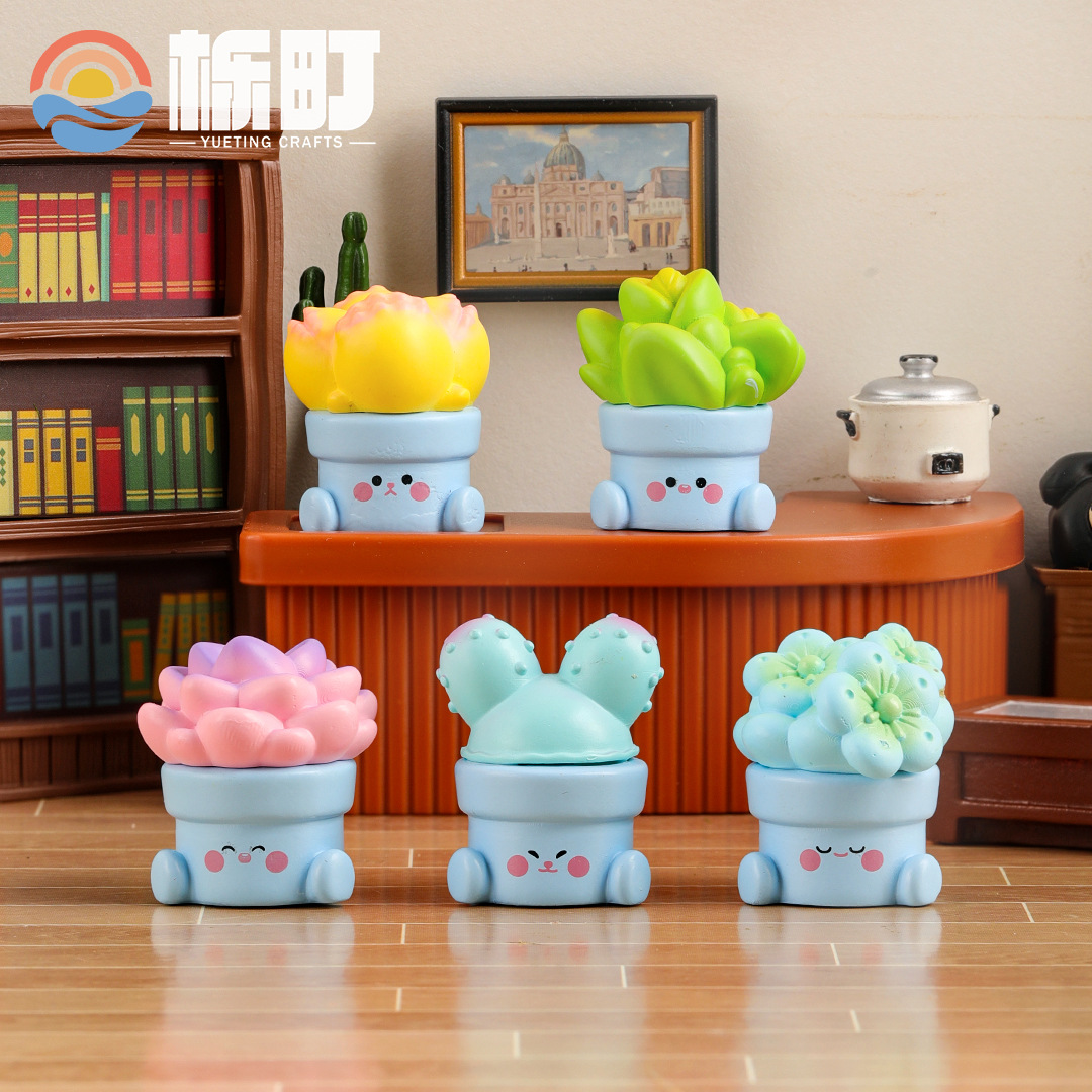 苔藓微景观生态瓶仿真小盆栽仙人掌 DIY装饰品摆件桌面树脂小摆件