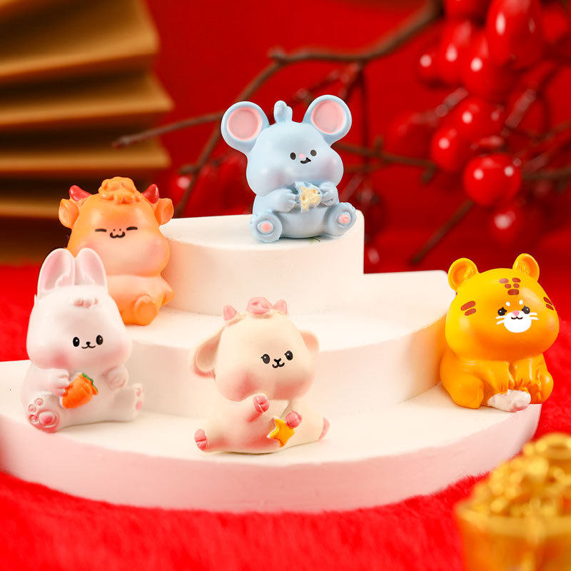 苔藓微景观十二生肖彩色树脂摆件鼠牛虎兔龙蛇马羊猴鸡狗猪工艺品,家居饰品,桌面摆件,淘宝优惠券,粉丝福利购,淘宝优惠卷