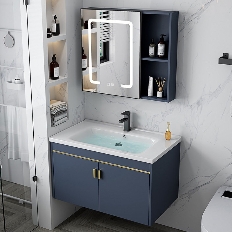 酒店太空铝浴室柜组合跨境岩板洗手盆一体洗漱台卫生间洗脸盆面盆,家装主材,浴室柜组合,淘宝优惠券,粉丝福利购,淘宝优惠卷