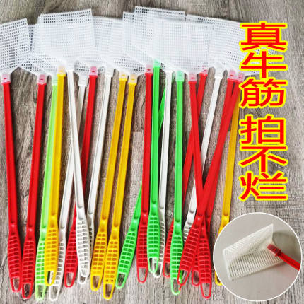 熟胶拍不烂的苍蝇拍塑料加厚加长韧性十足新款灭蚊虫拍子