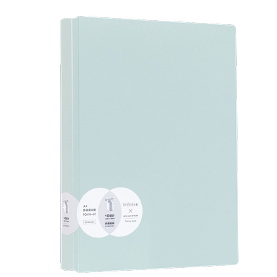 得力塑料文件夹透明插页资料册