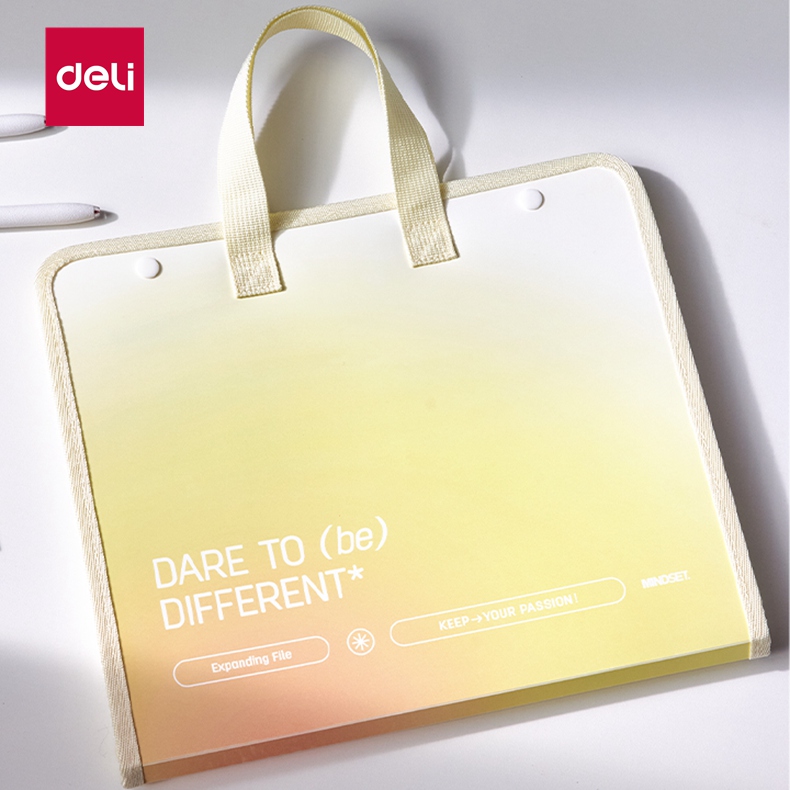 得力A4手提式13层风琴文件夹