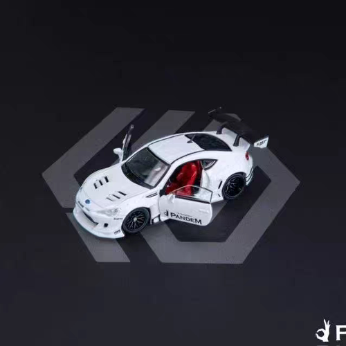 FG 1:64 斯巴鲁BRZ pandem 火箭兔宽体改装 合金开门汽车模型收藏