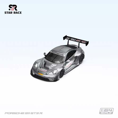 【现货】SR 1:64 STAR RACE 保时捷911 GT3 哑光银，合金赛车模型